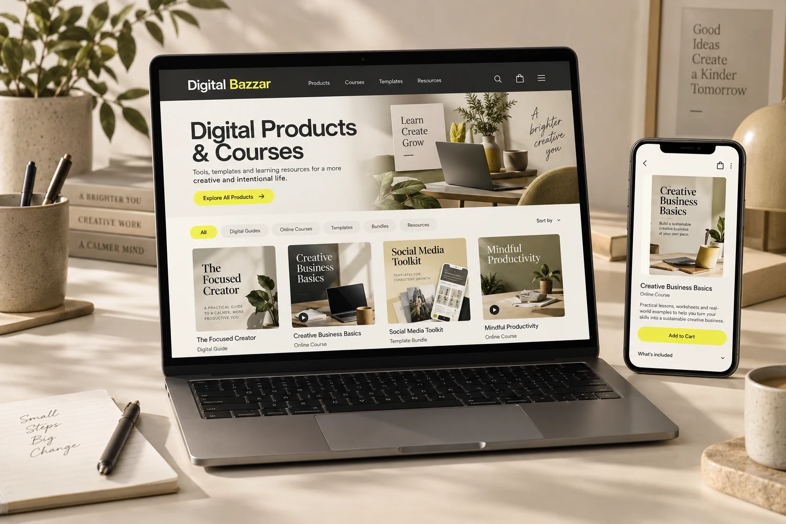 Digital Bazzar: AI-generated product mockup