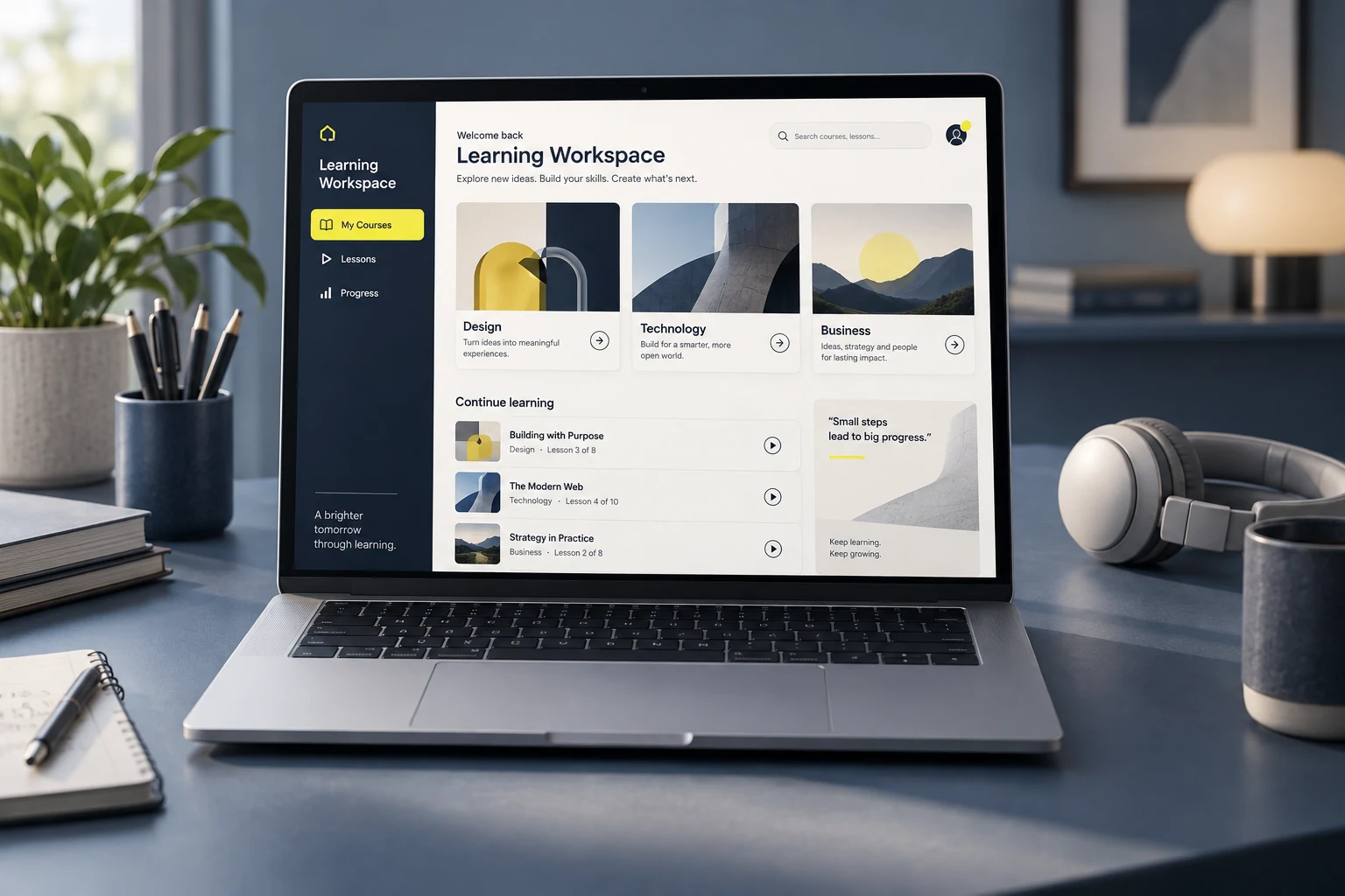 LMS Platform: AI-generated product mockup
