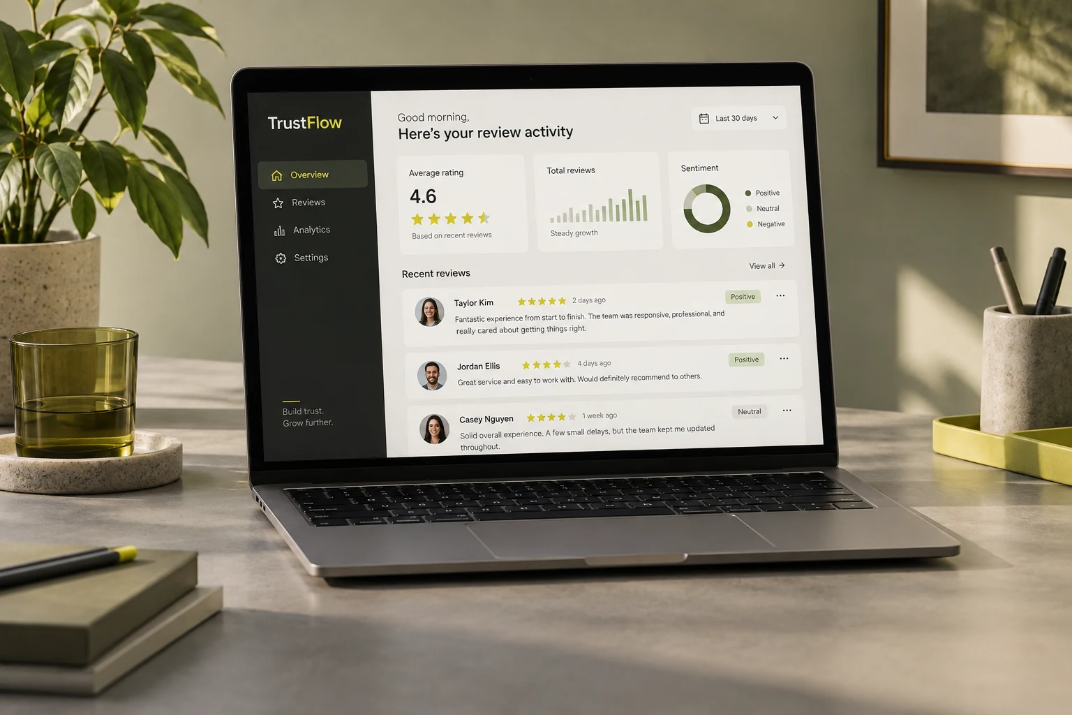 TrustFlow: AI-generated product mockup